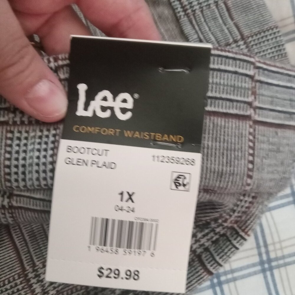 Lee plaid slacks nwt 1x m - Picture 3 of 3